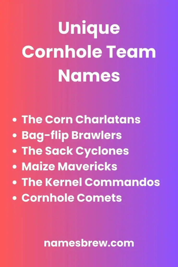 Cornhole Team Names